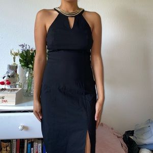 Black Slit Dress